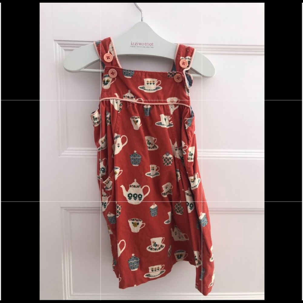 Baby Biden cord corduroy pinafore dress